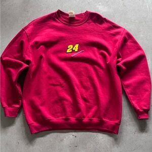 Lee Men's Red Crewneck Sweater with Number 24